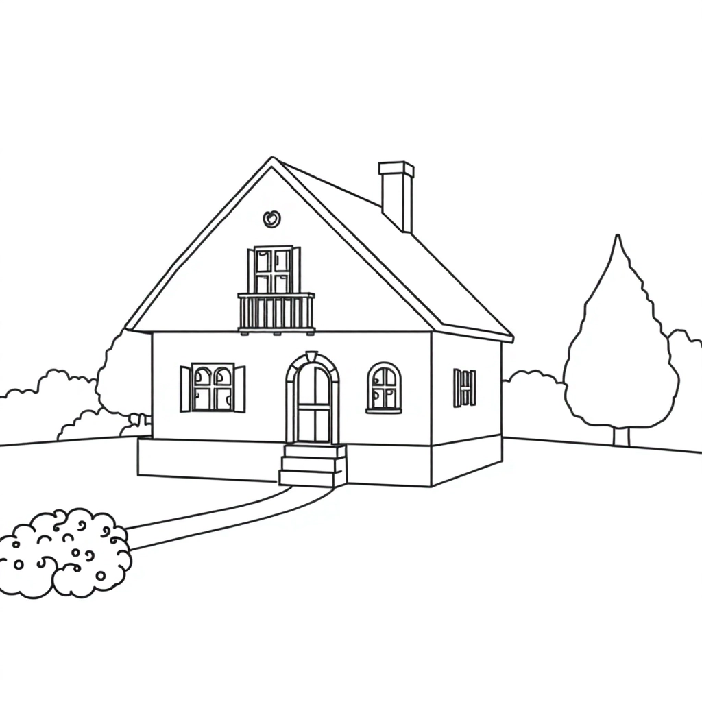 别墅 Coloring Pages