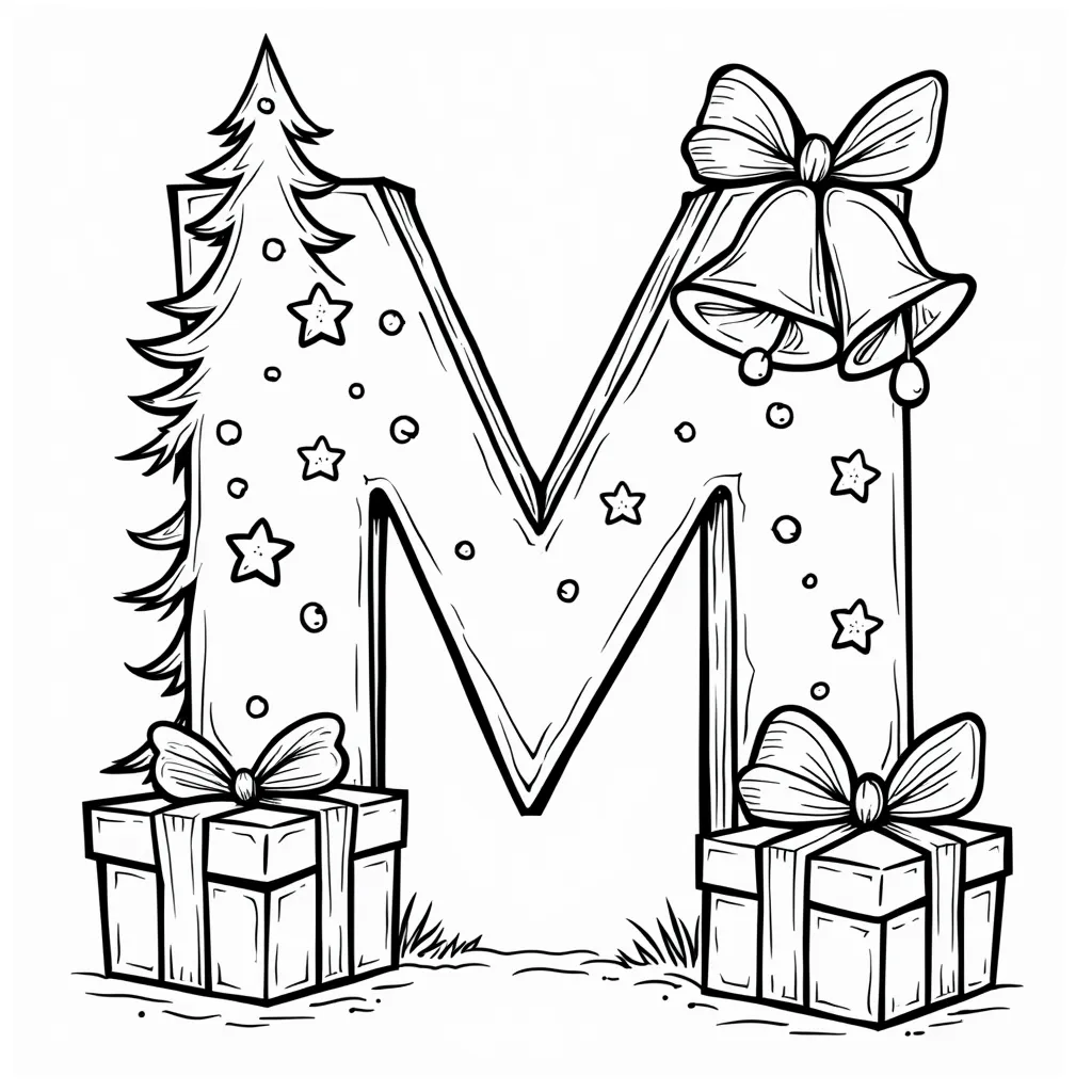 letter M coloring pages