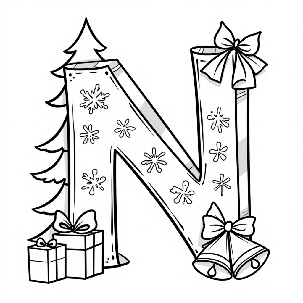 letter N coloring pages