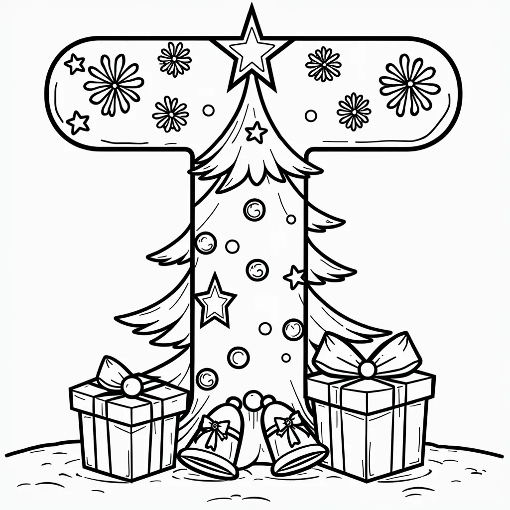 letter T coloring pages