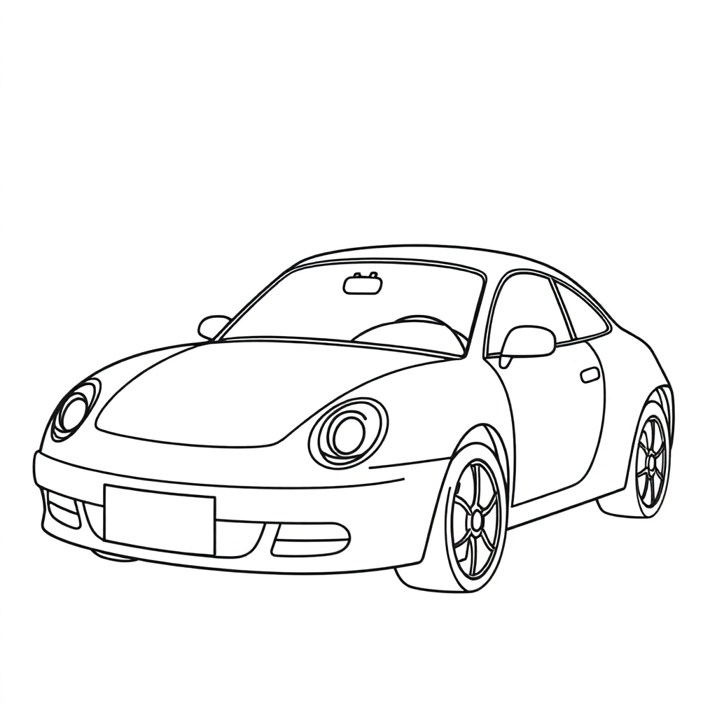 red car Coloring Pages