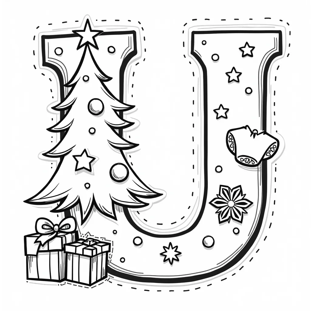 letter U coloring pages