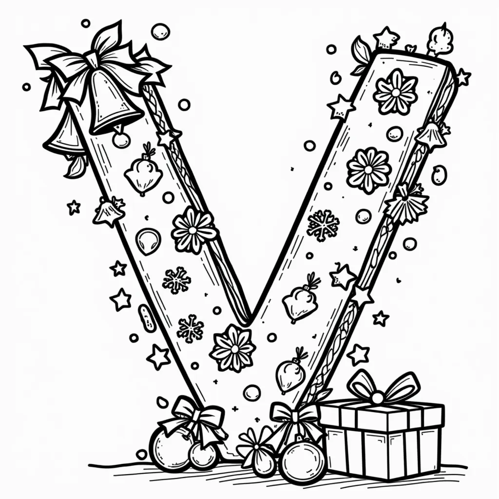 letter V coloring pages