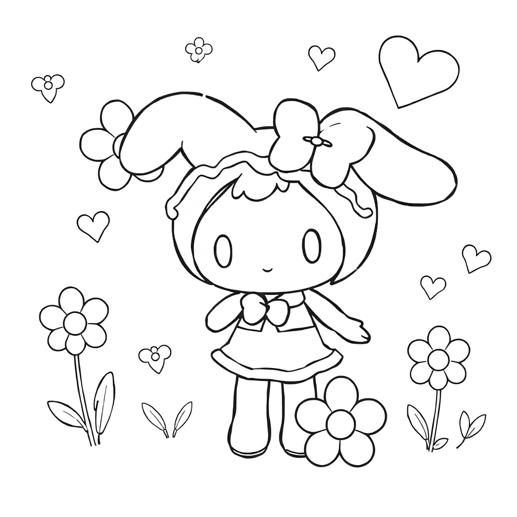 My Melody صفحات التلوين