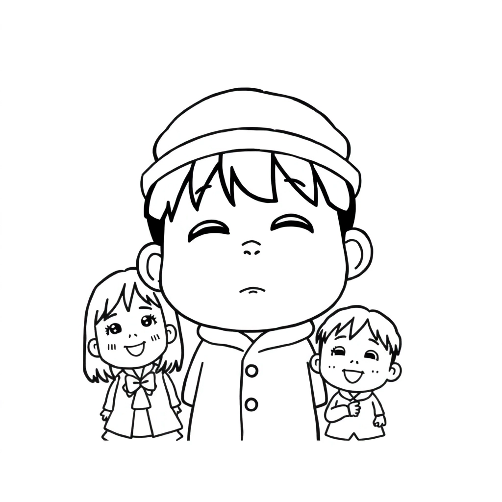 蜡笔小新全家福 صفحات التلوين