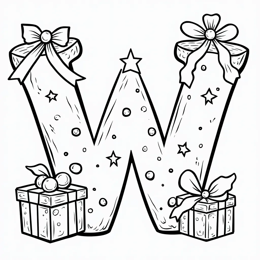 letter W coloring pages