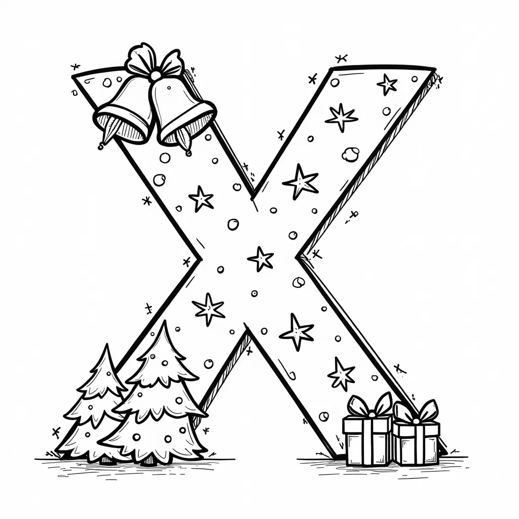 letter X coloring pages