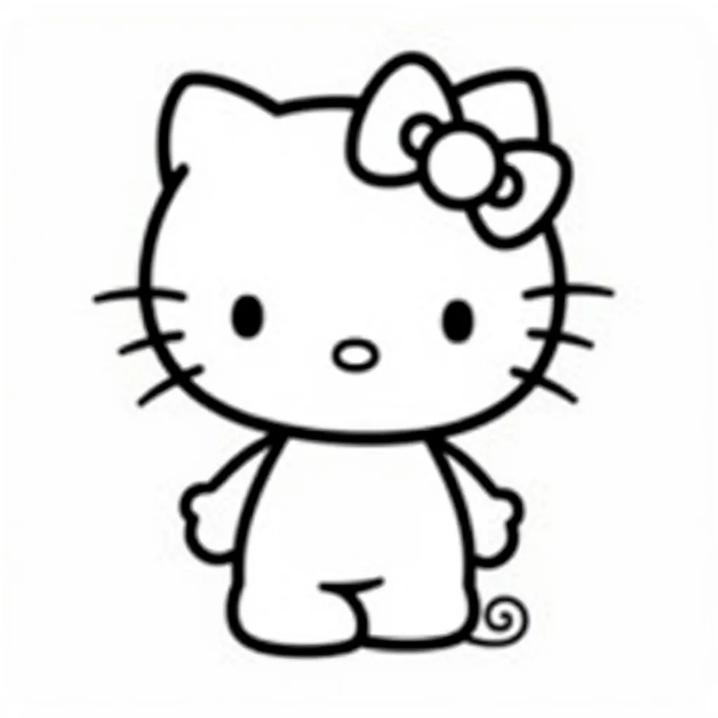 yellow hello kitty coloring pages