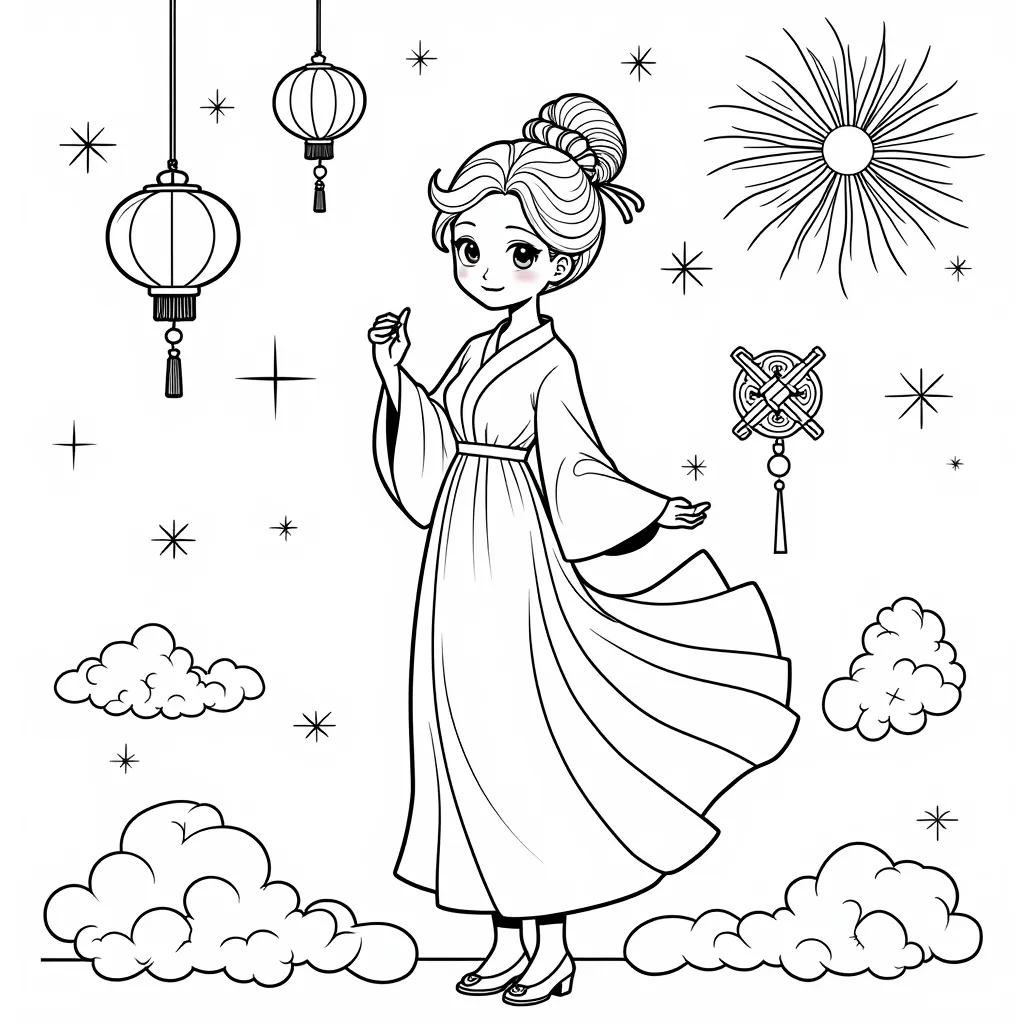 a women coloring pages