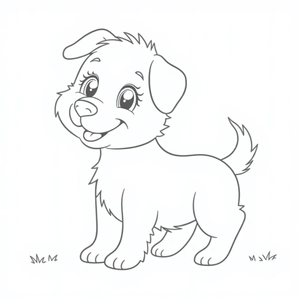 dog for children coloring pages