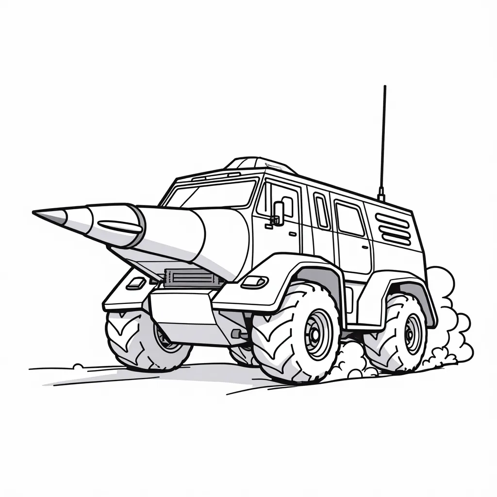 导弹车 coloring pages