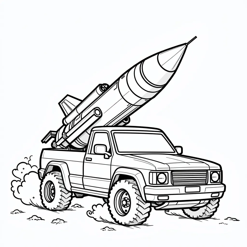 导弹车 coloring pages