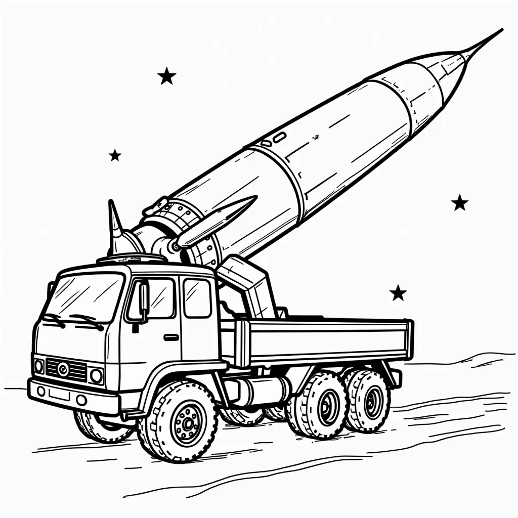 导弹车 coloring pages