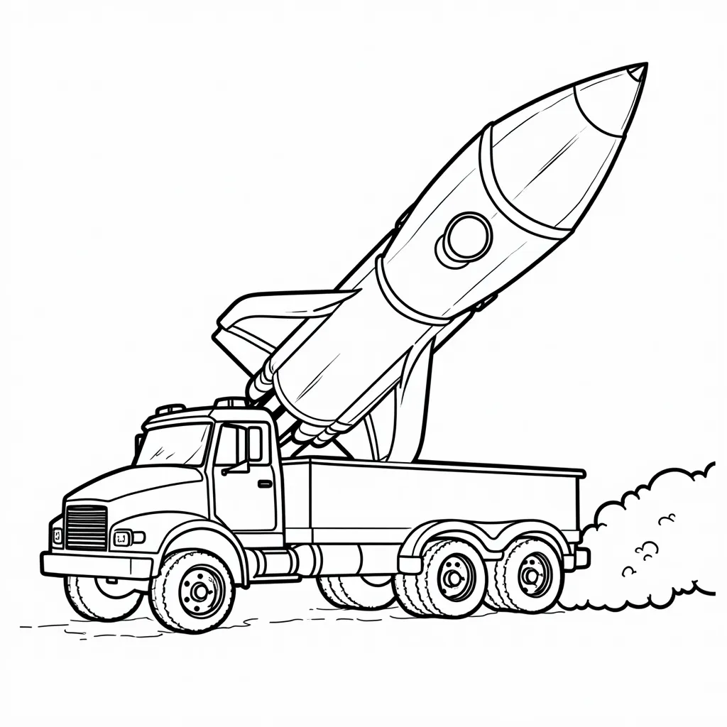 导弹车 coloring pages