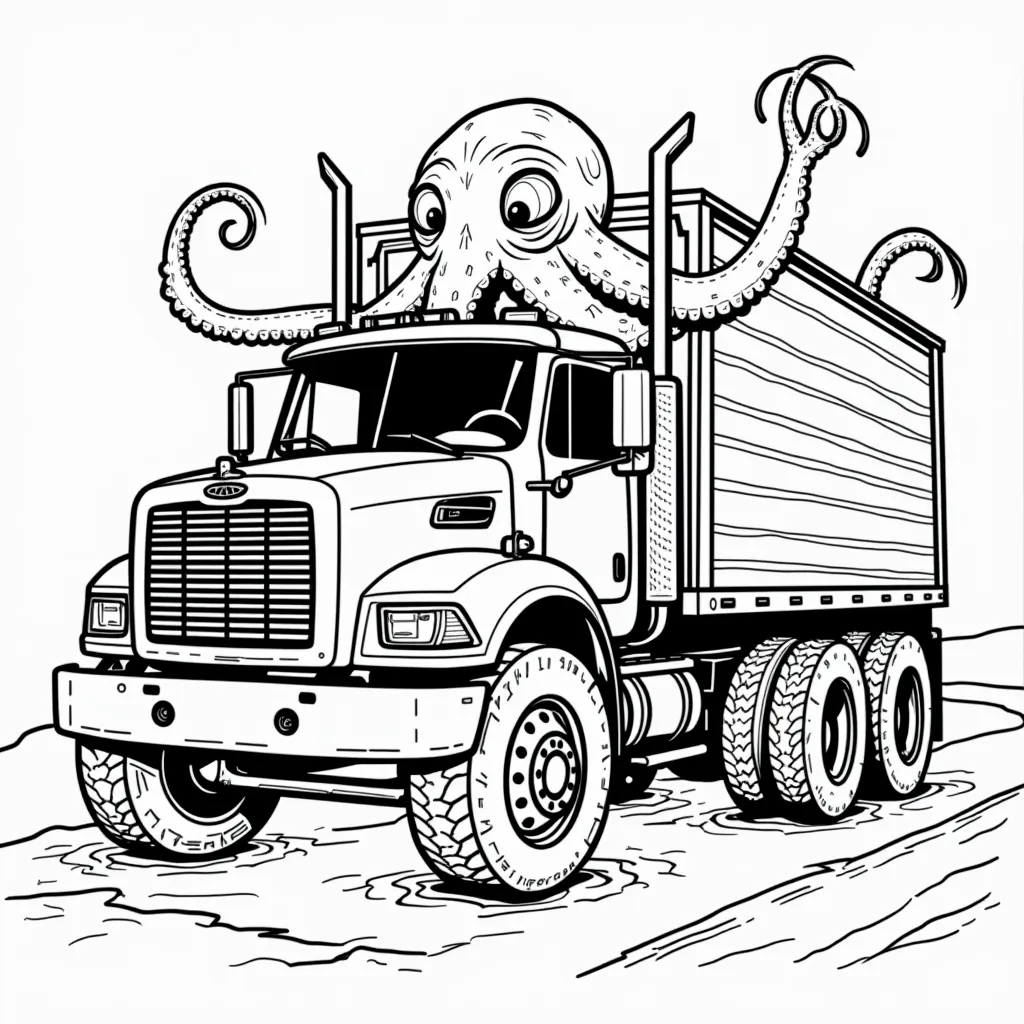 Cthulhu keep on truckin' coloring pages