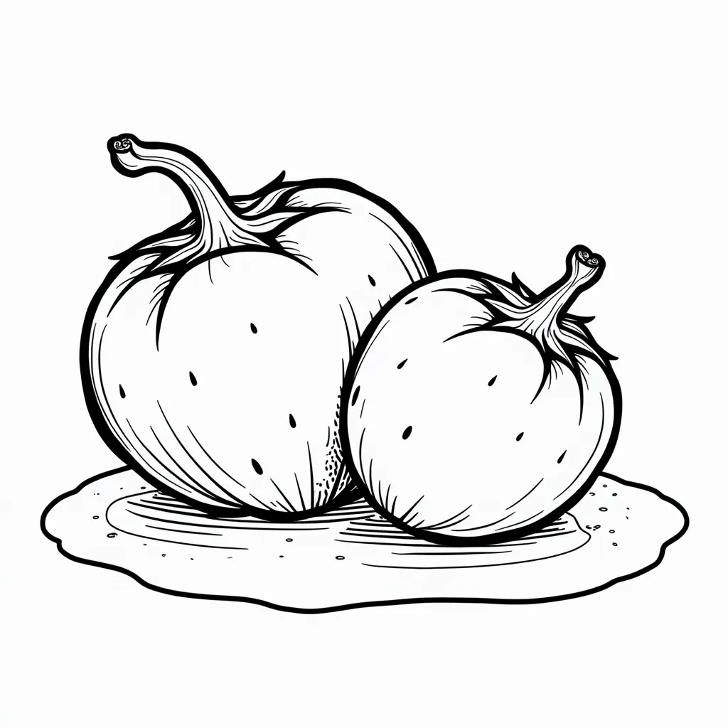 Vegetables coloring pages