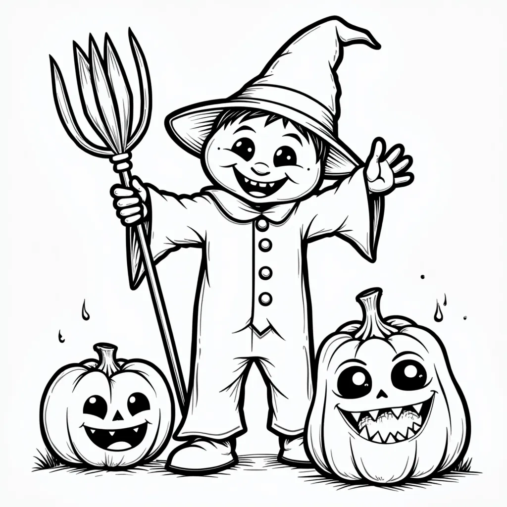 Sam Trick R Treat صفحات التلوين