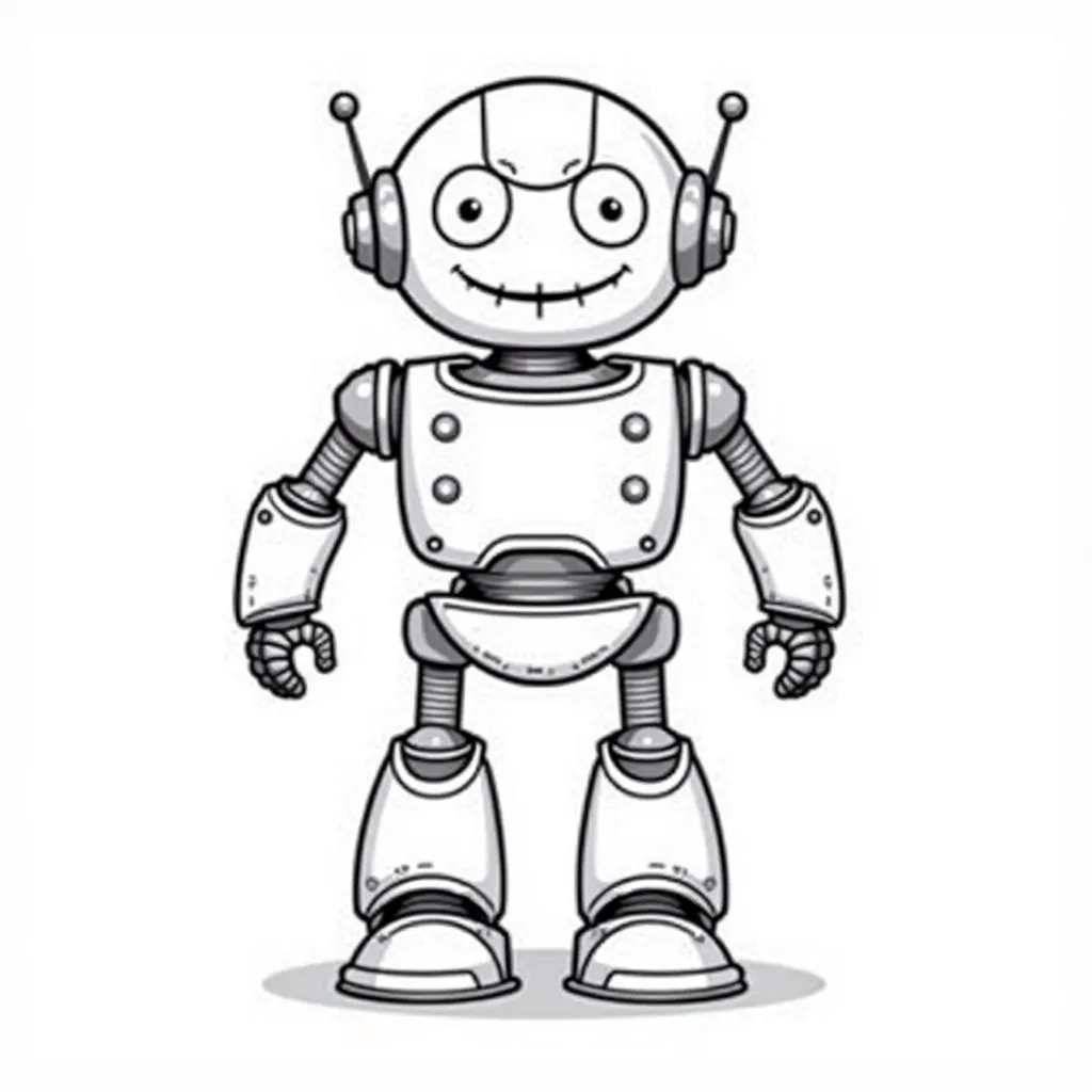 Robot coloring pages