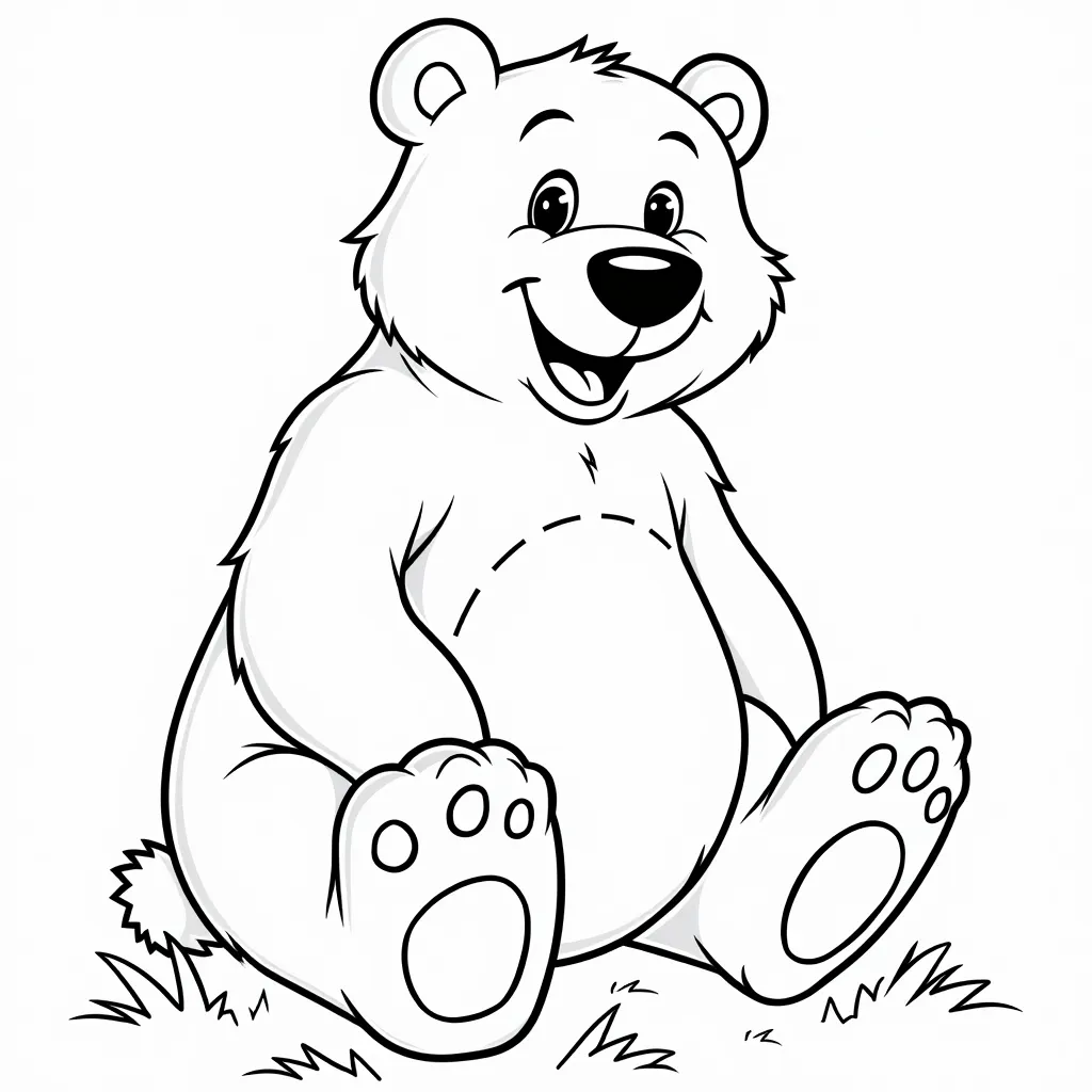 A big bear coloring pages