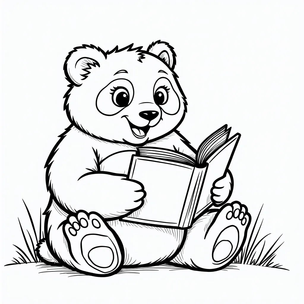 kongfu panda reading book coloring pages