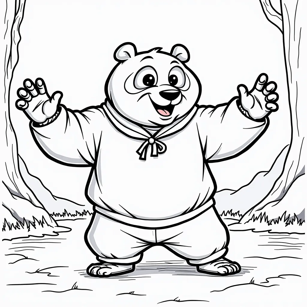  kung fu panda reading book coloring pages