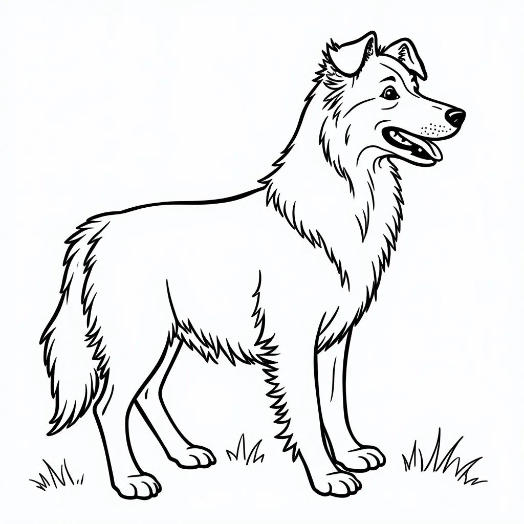 border collie صفحات التلوين