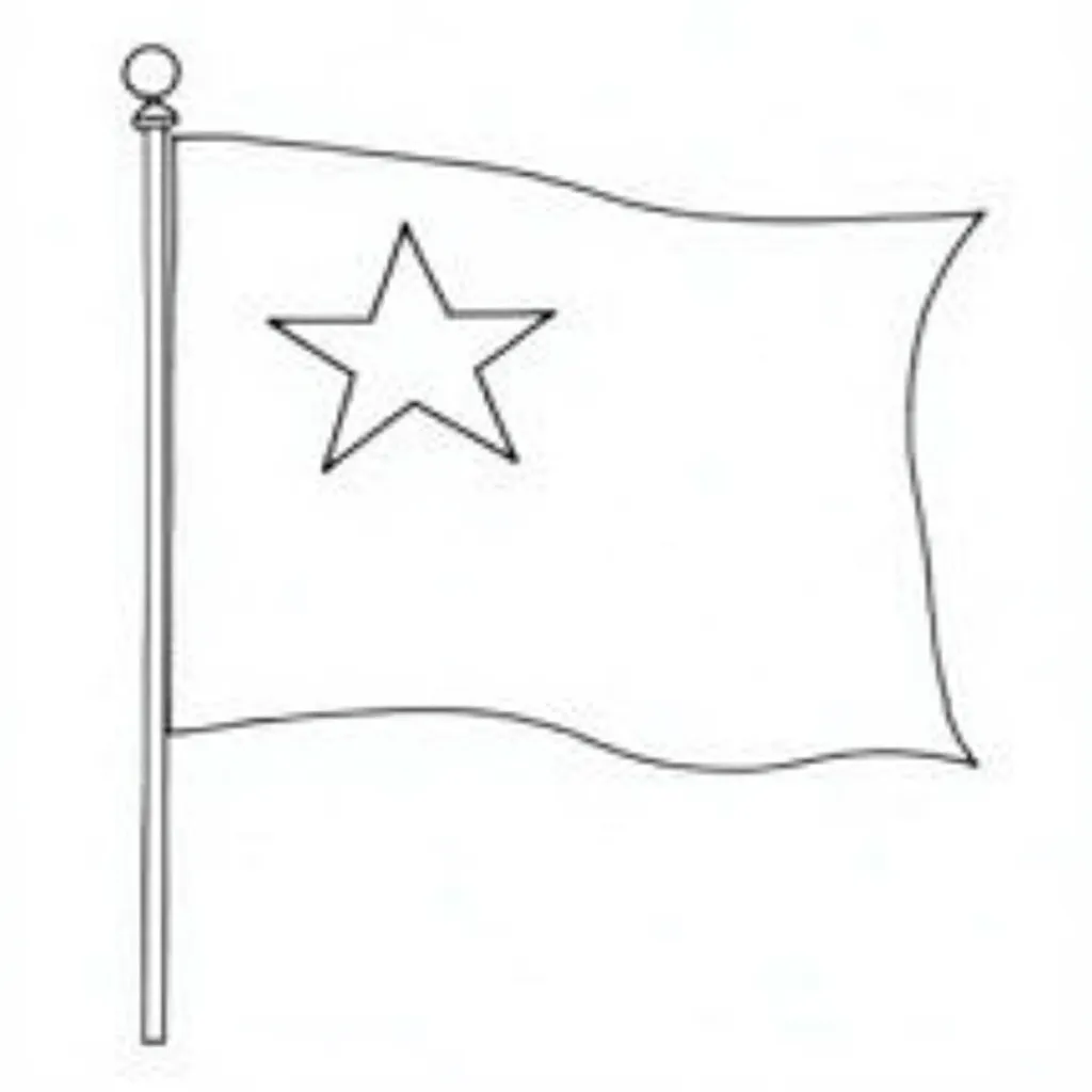 五星红旗 Páginas para Colorear