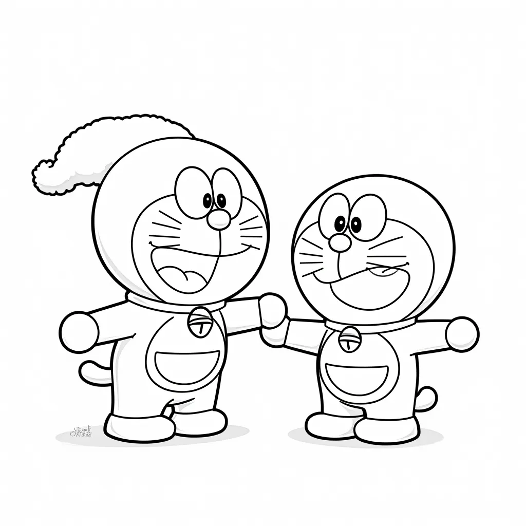 Doraemon and Nobita coloring pages