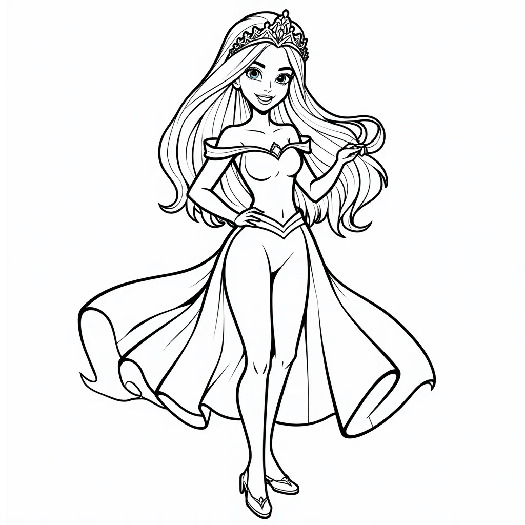 super princess coloring pages