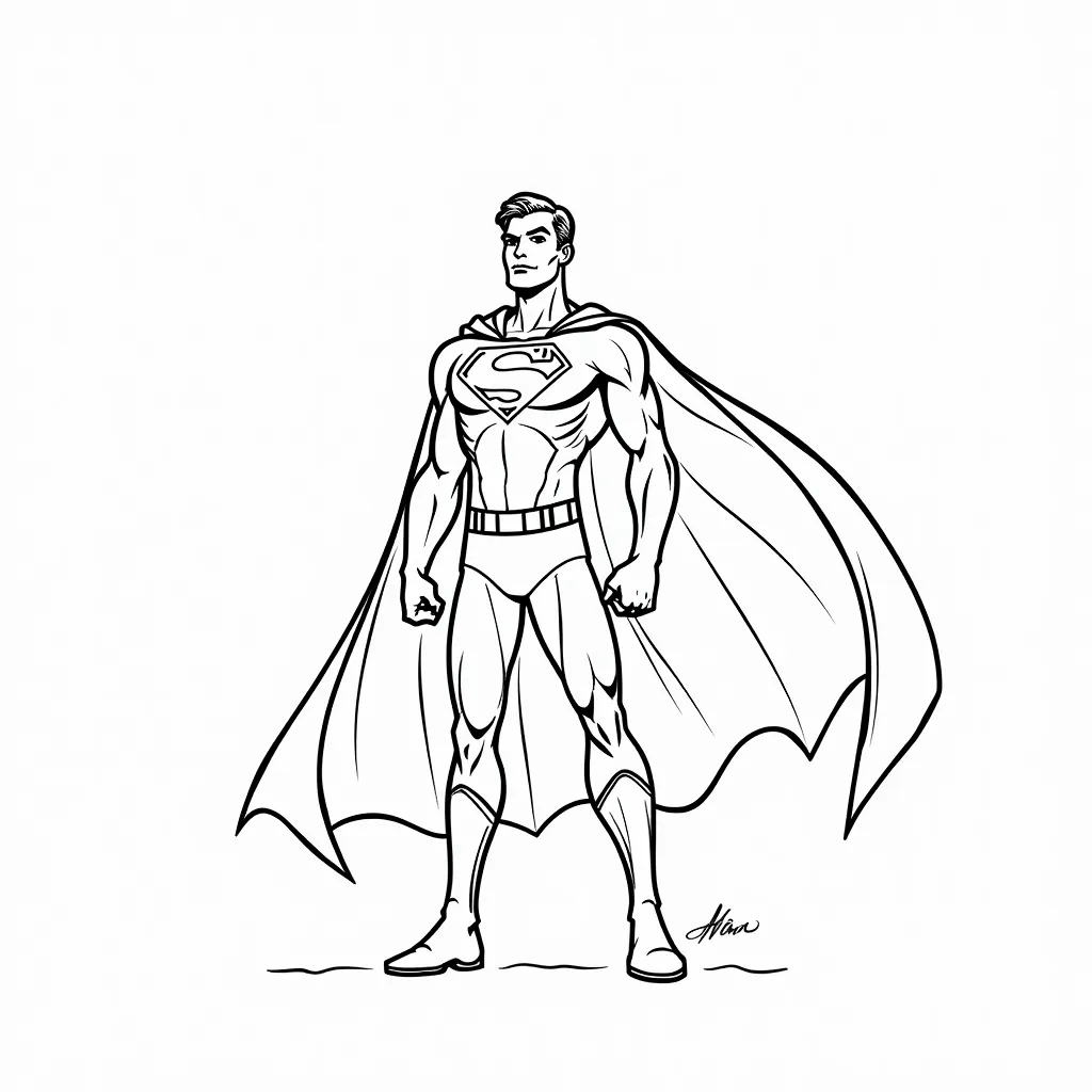 super man fly coloring pages