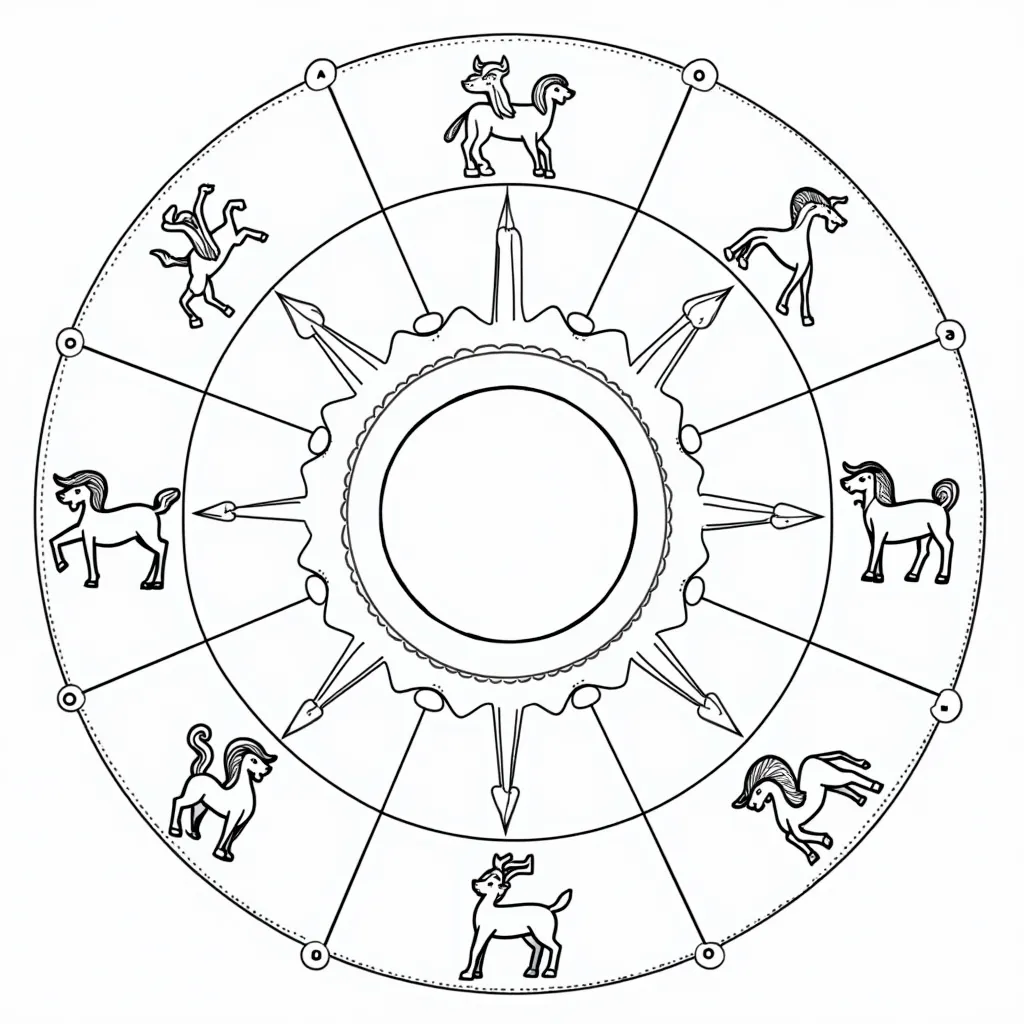 12 Zodiac  صفحات التلوين