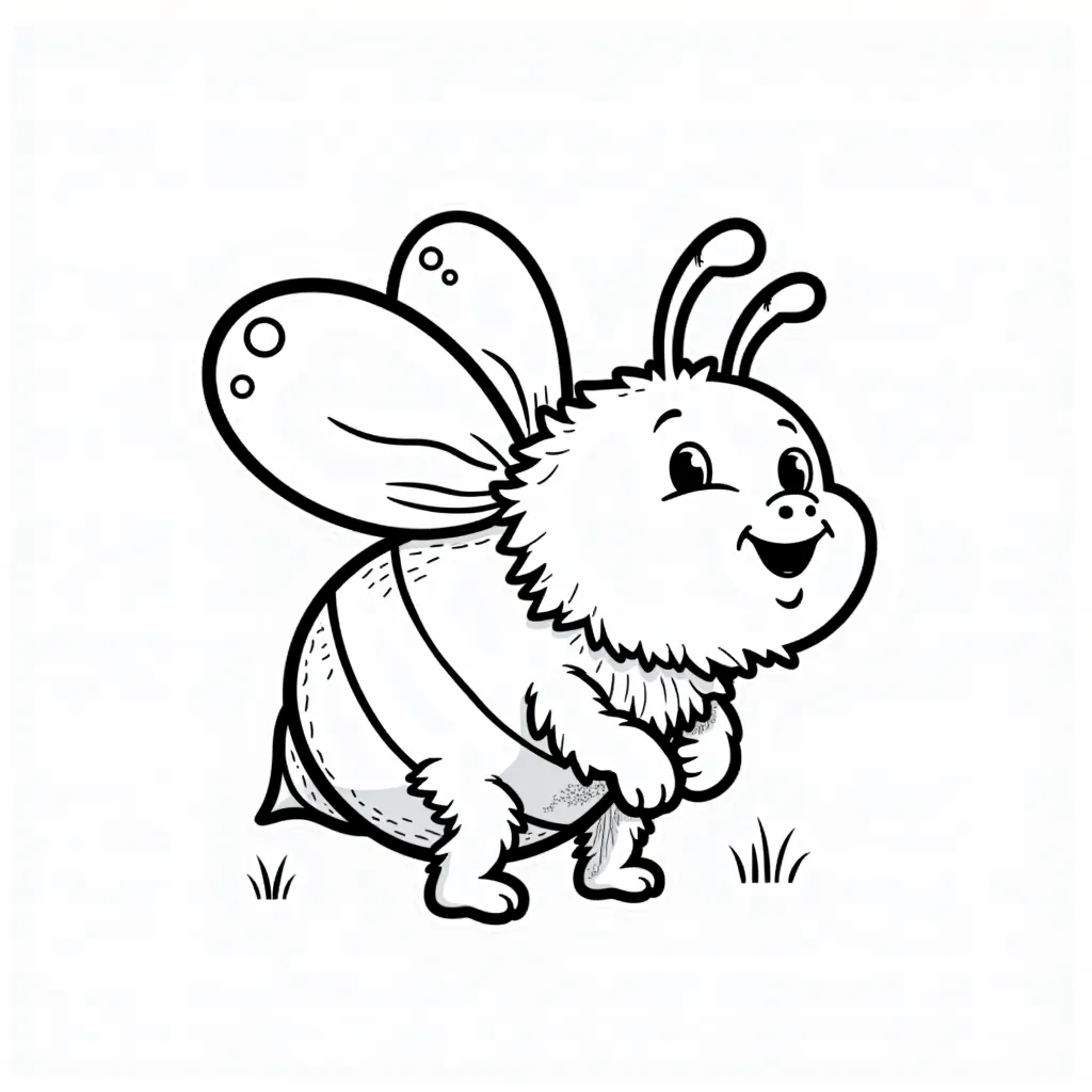 a little bee coloring pages