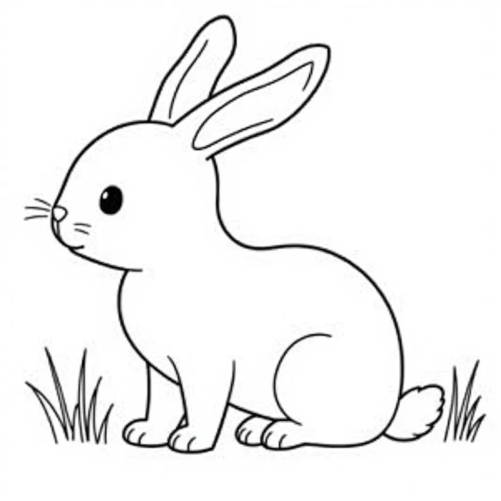 Cute rabbit coloring pages