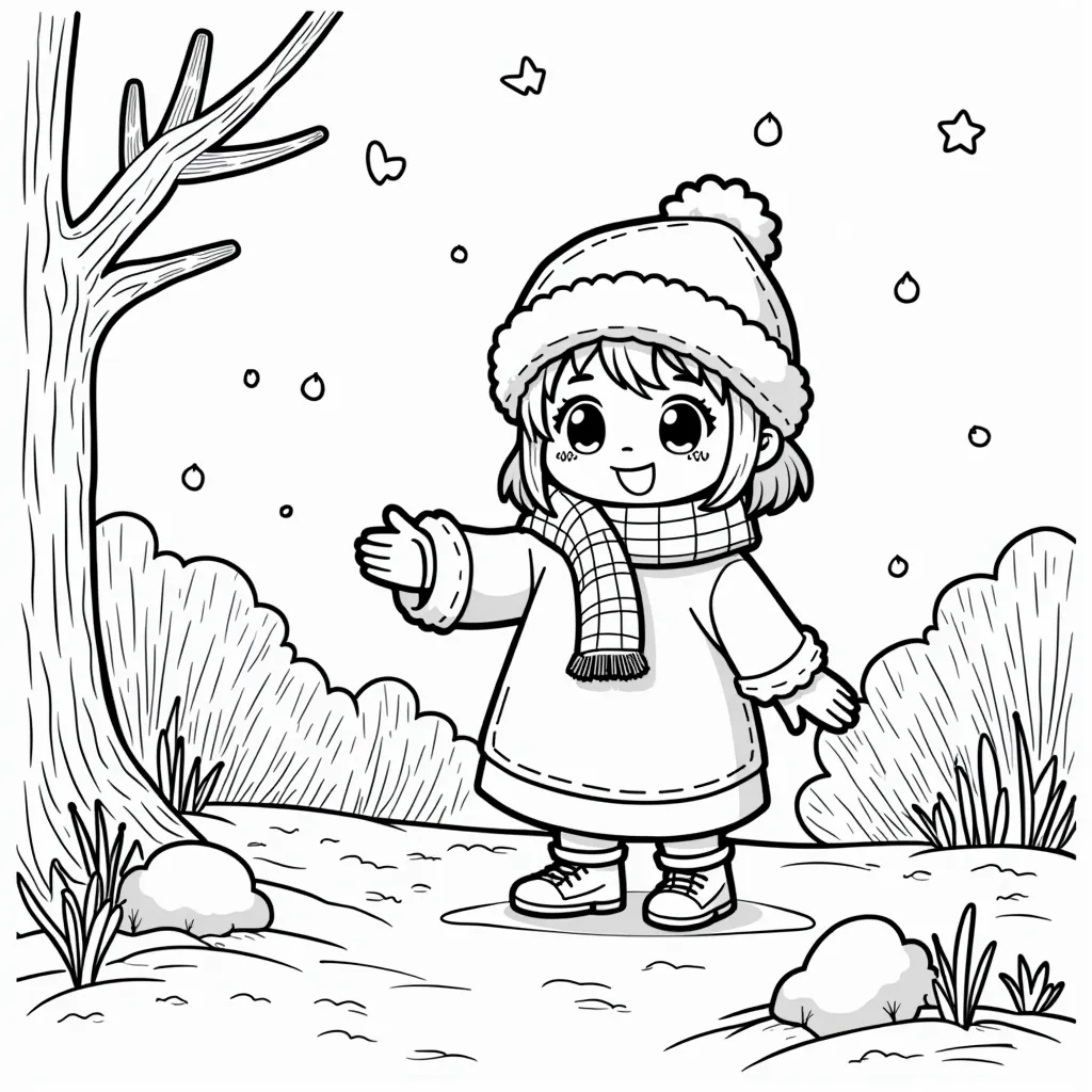 January in Japan صفحات التلوين