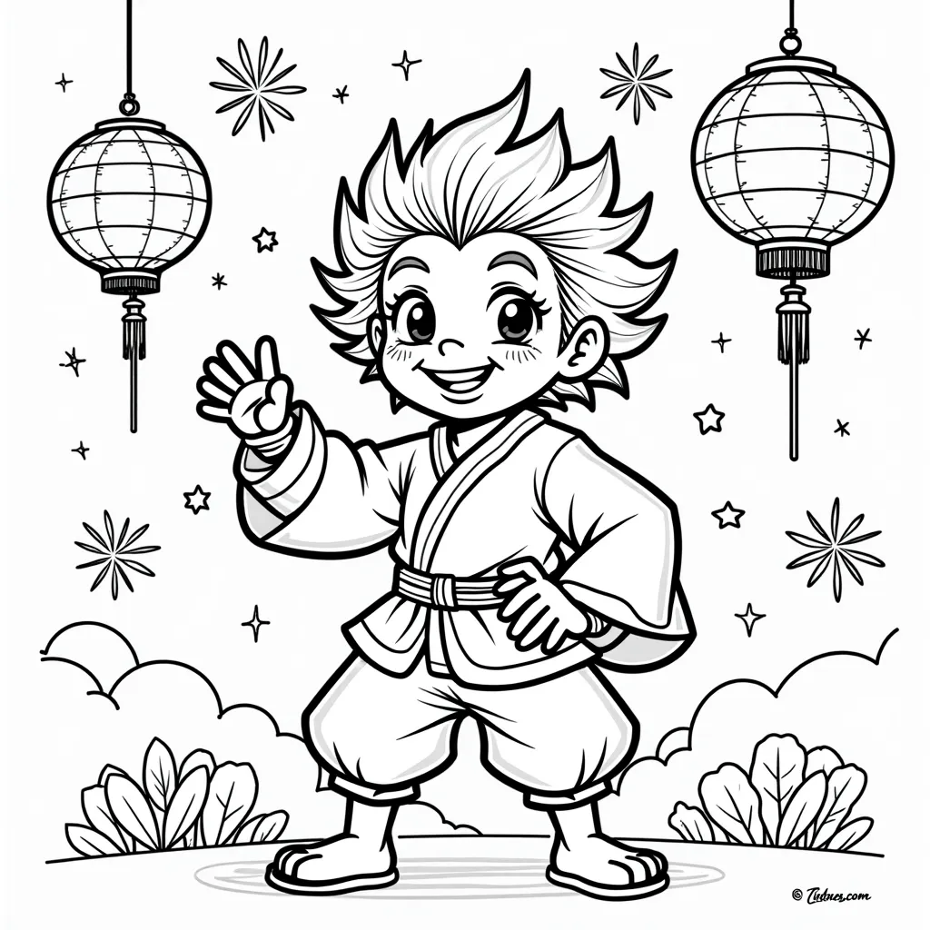 sun wukong coloring pages