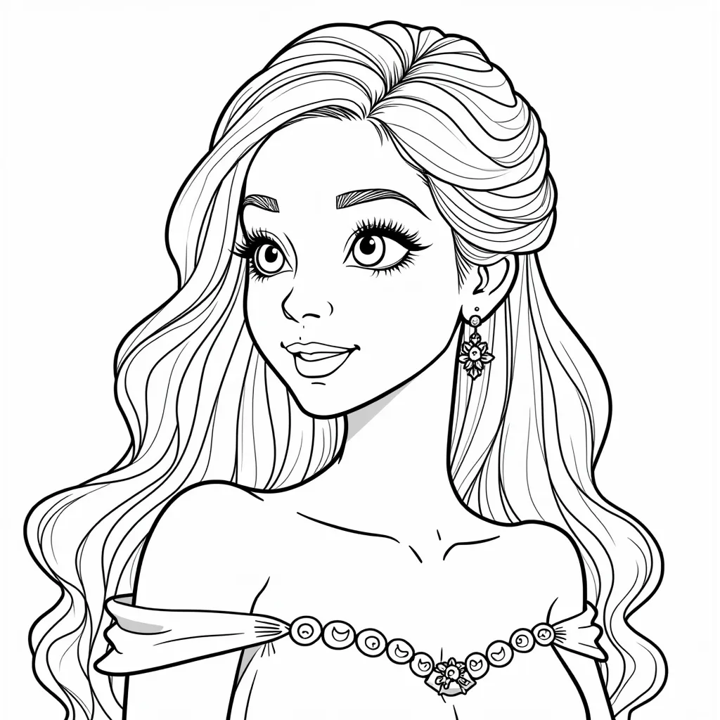 美女 coloring pages