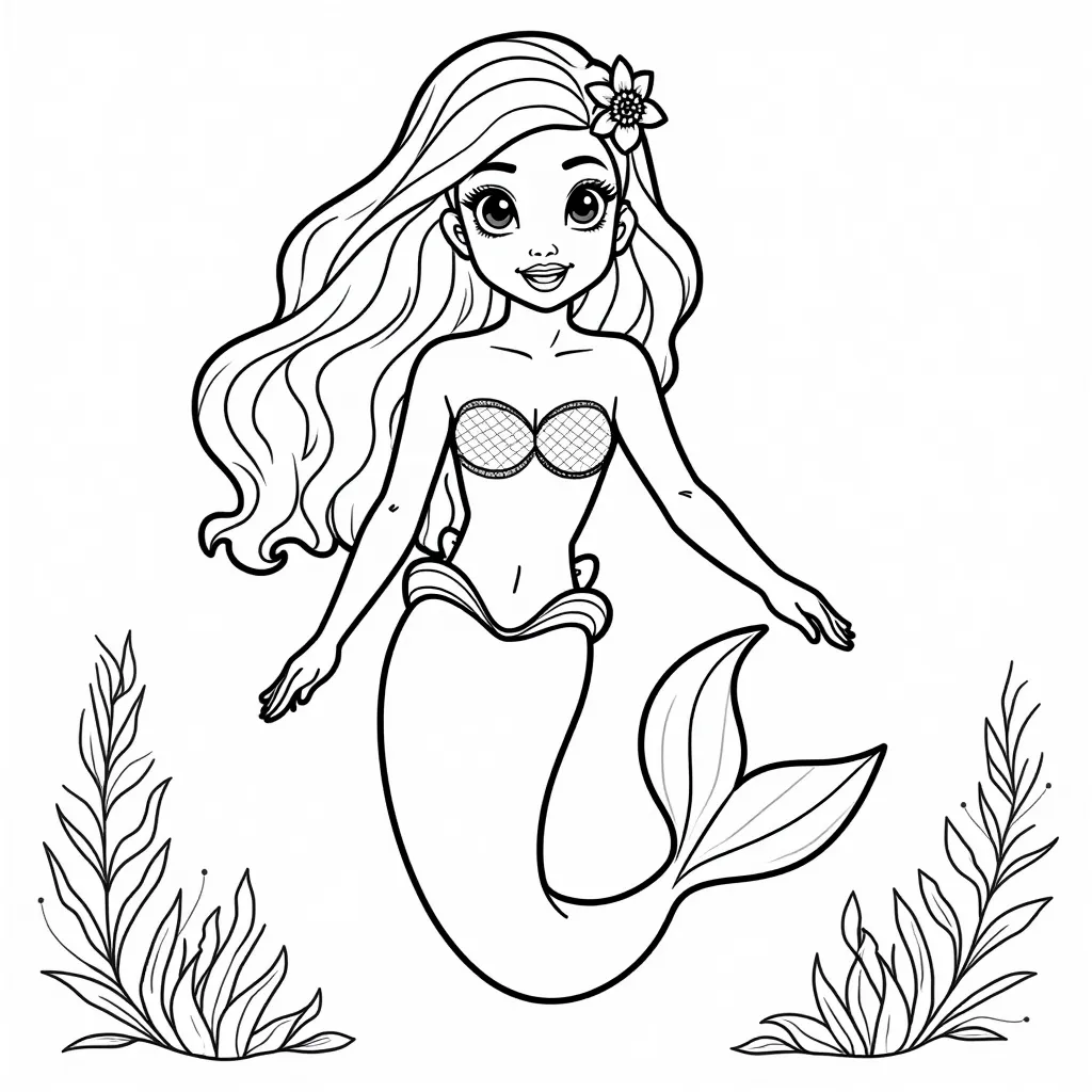 美人鱼 coloring pages