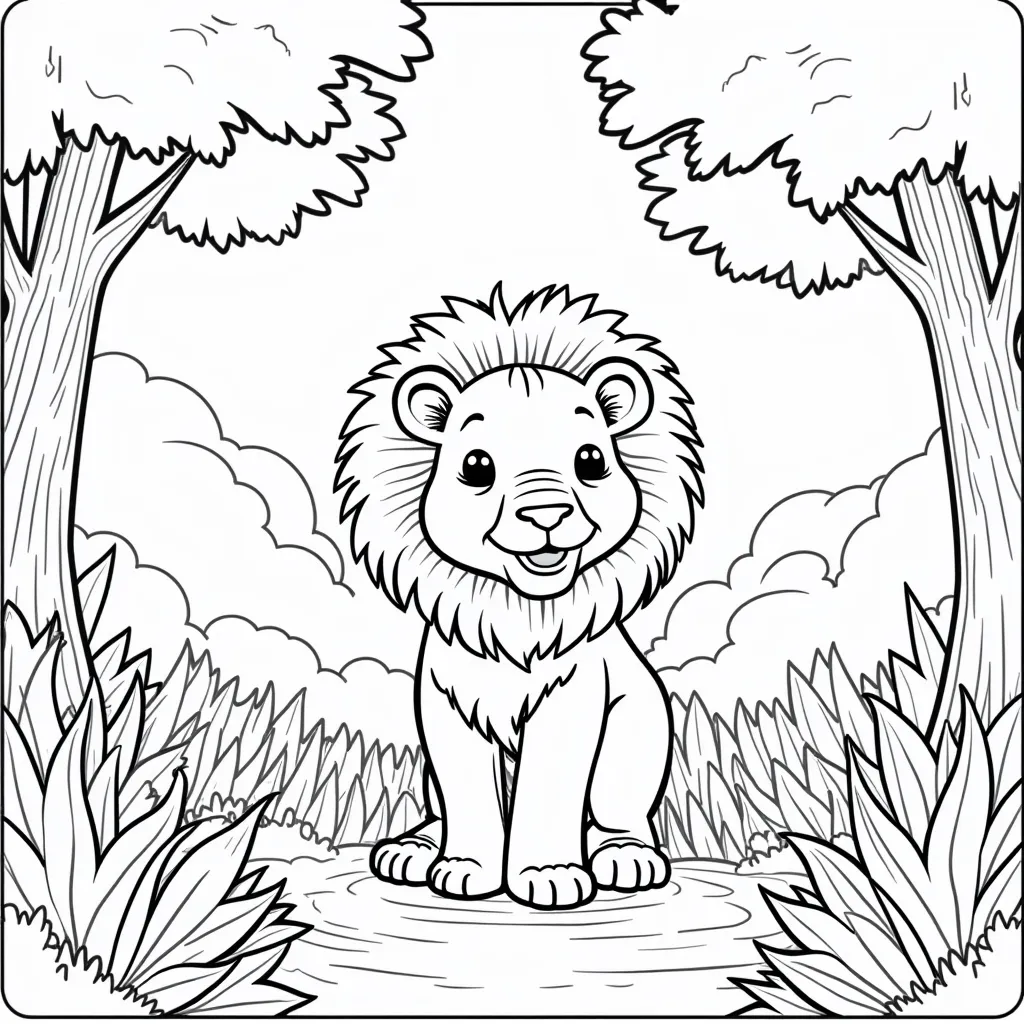 Jungle Safari صفحات التلوين
