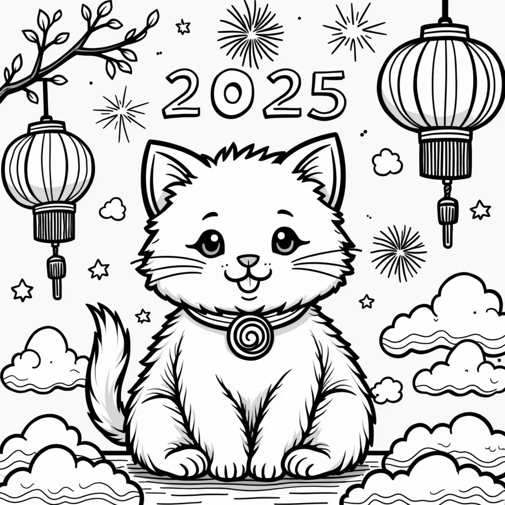 colorful pixelated kitten style coloring pages