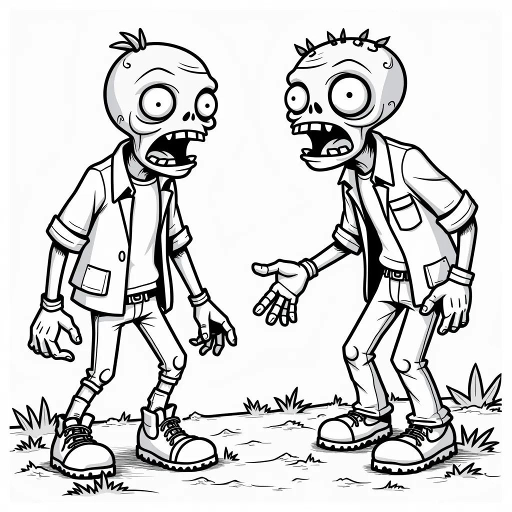 plant vs zombie coloring pages