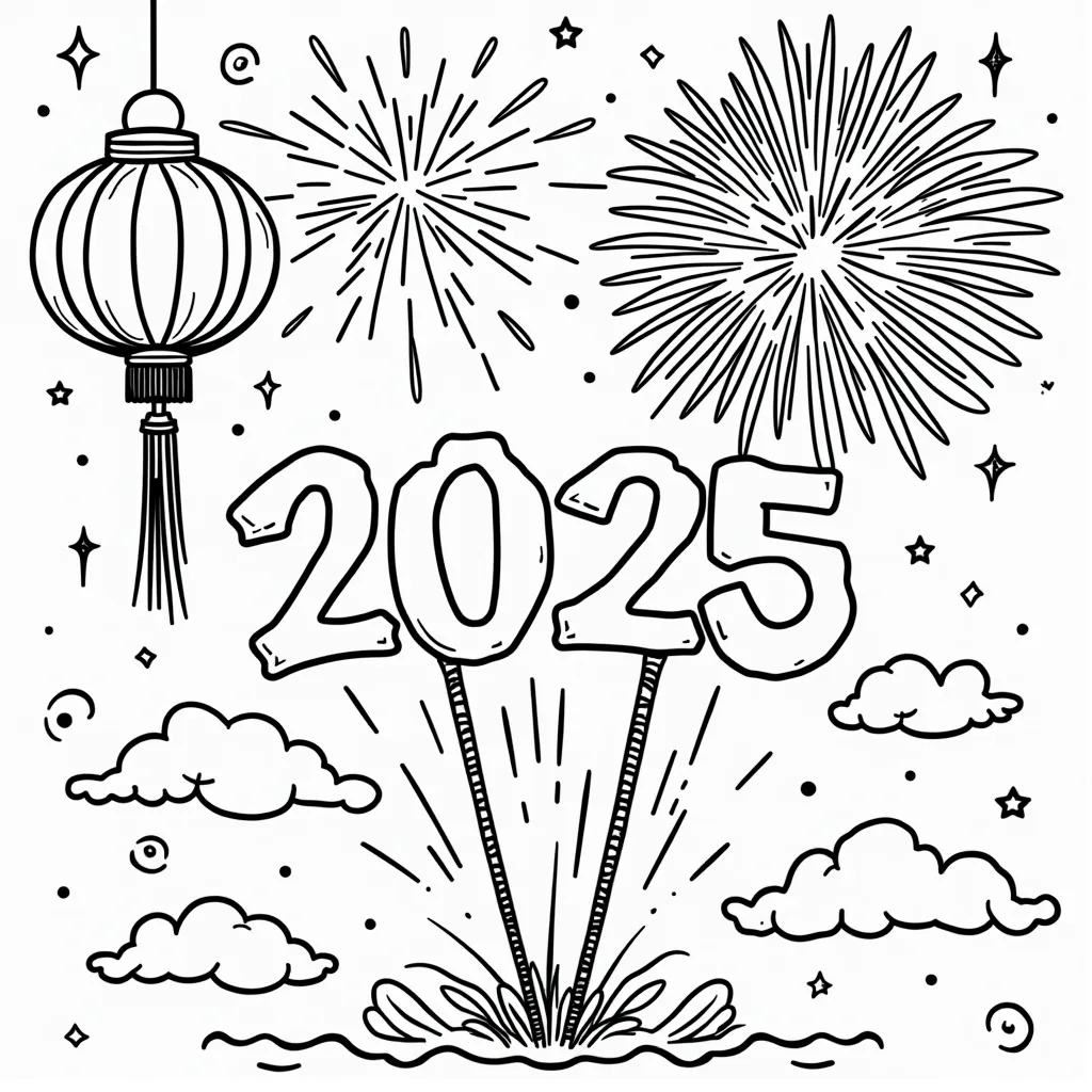 firework coloring pages