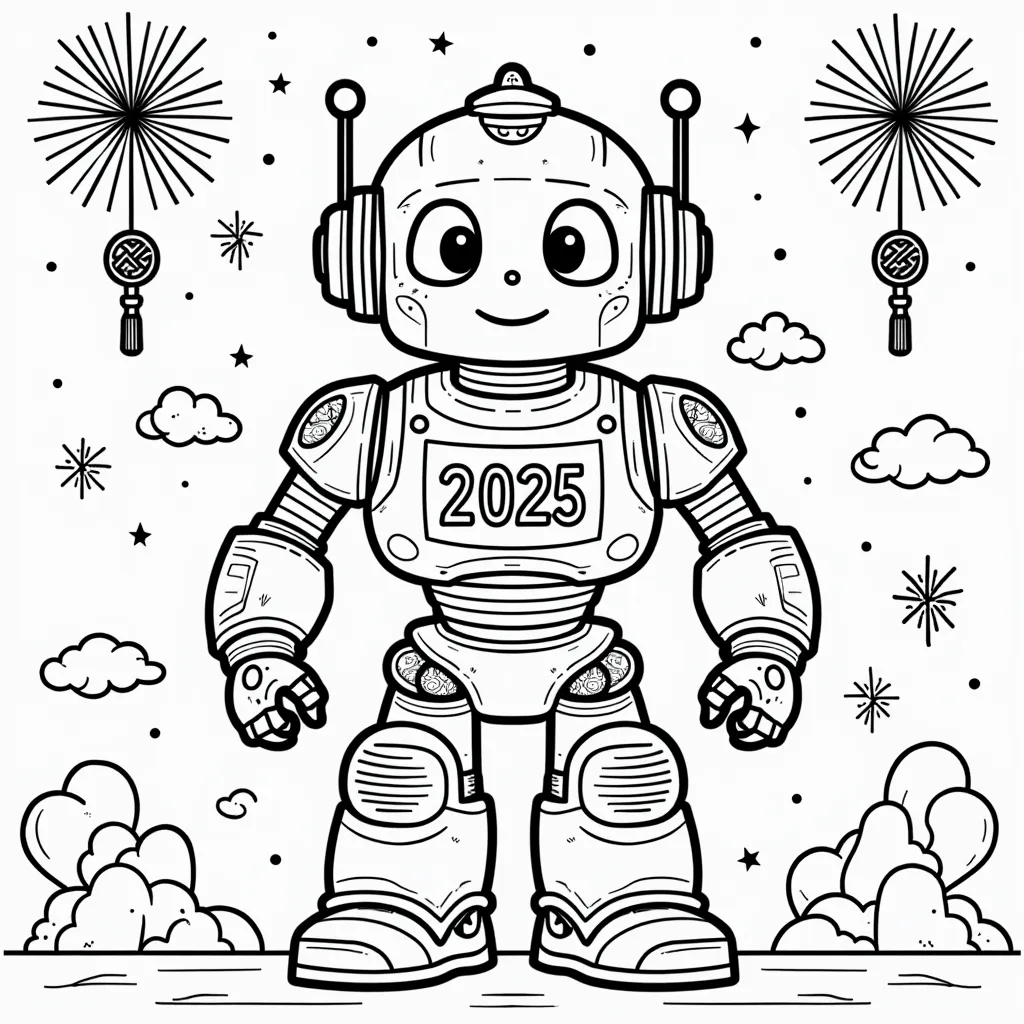 robot coloring pages