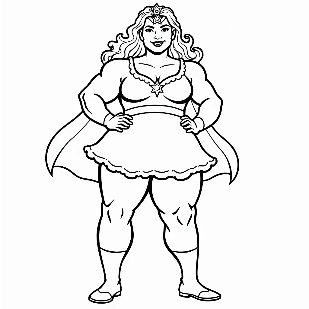 big woman coloring pages