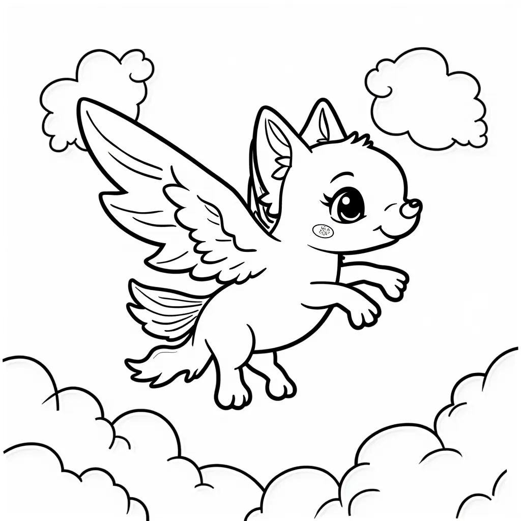 天上飞的母狗 coloring pages