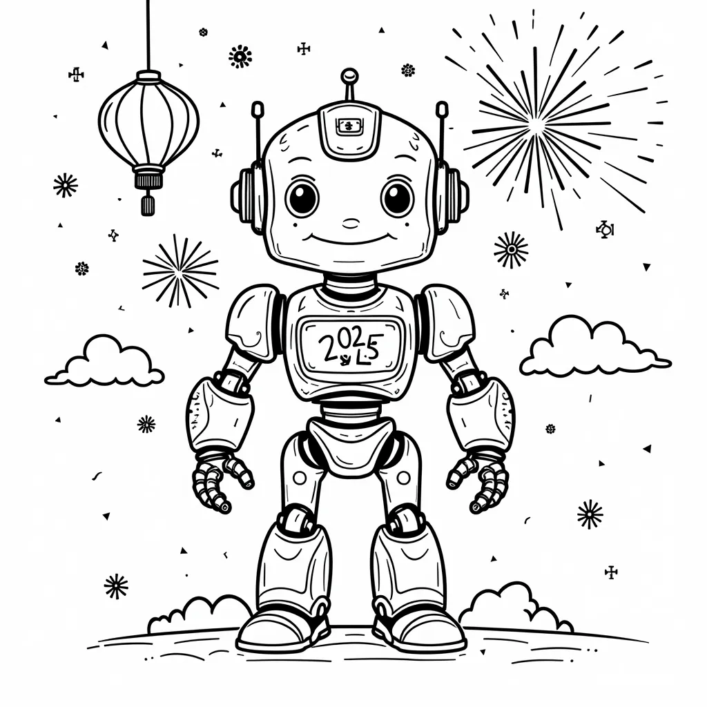 robot coloring pages