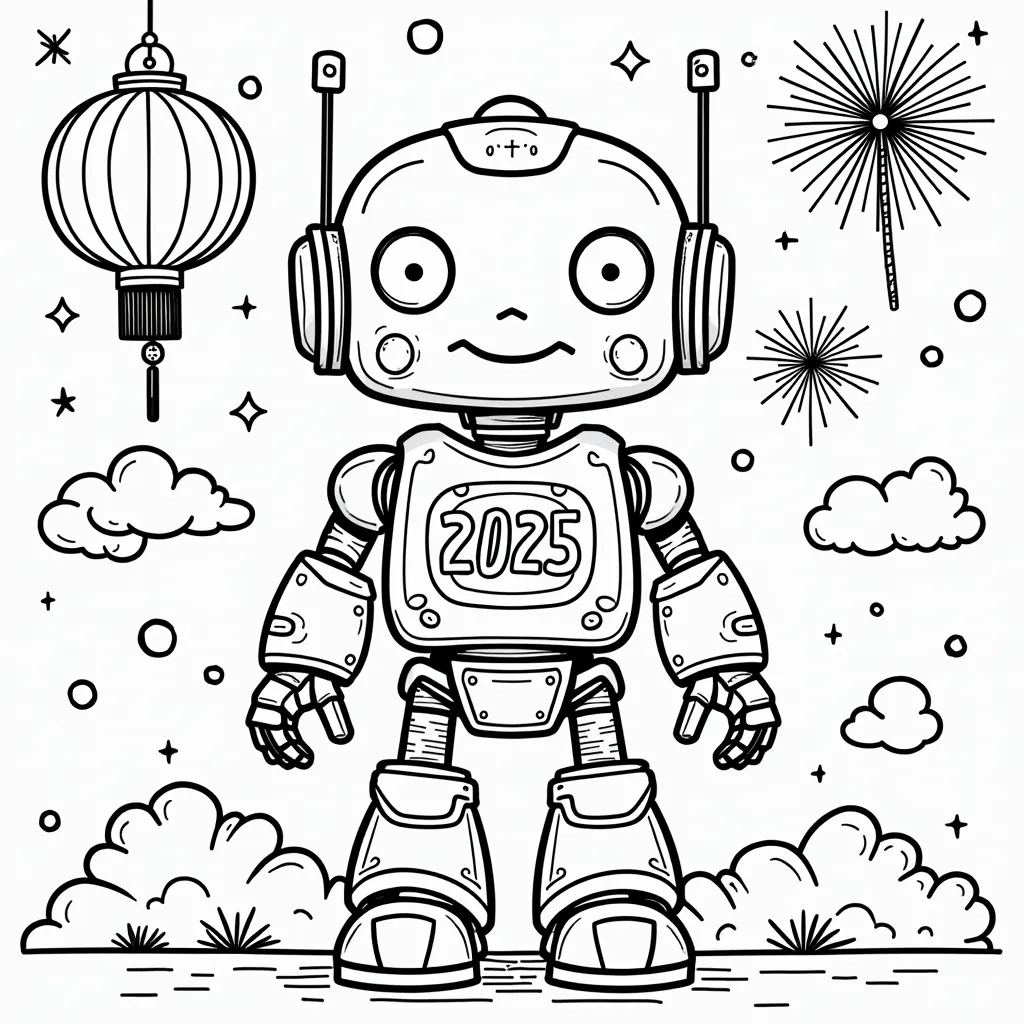 robot coloring pages