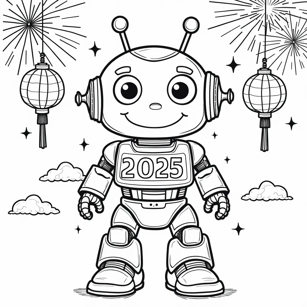 robot coloring pages