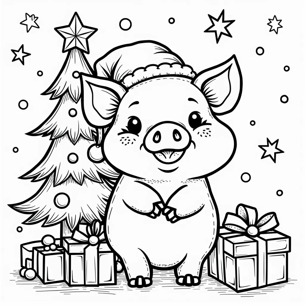 cute pig coloring pages