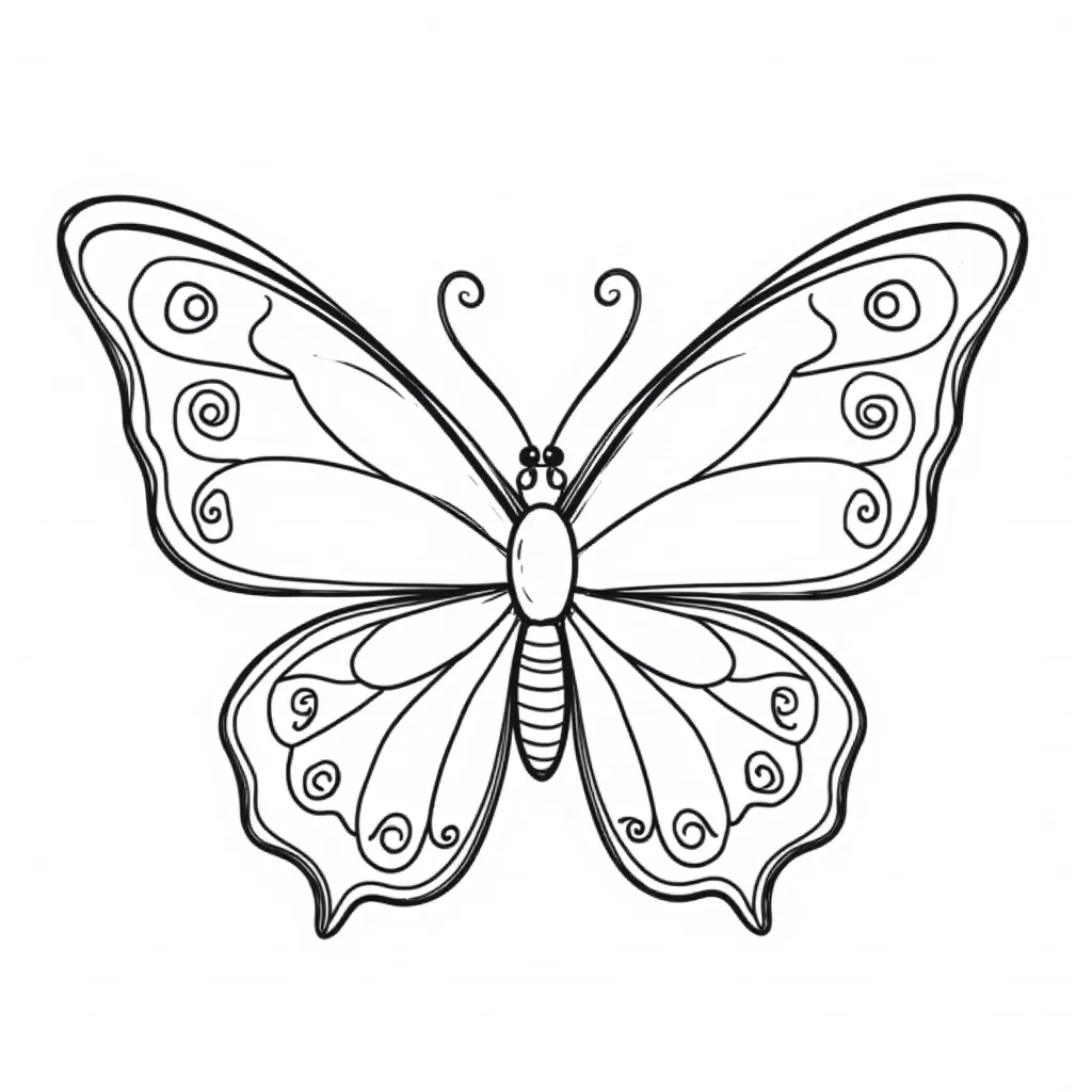 butterflies coloring pages