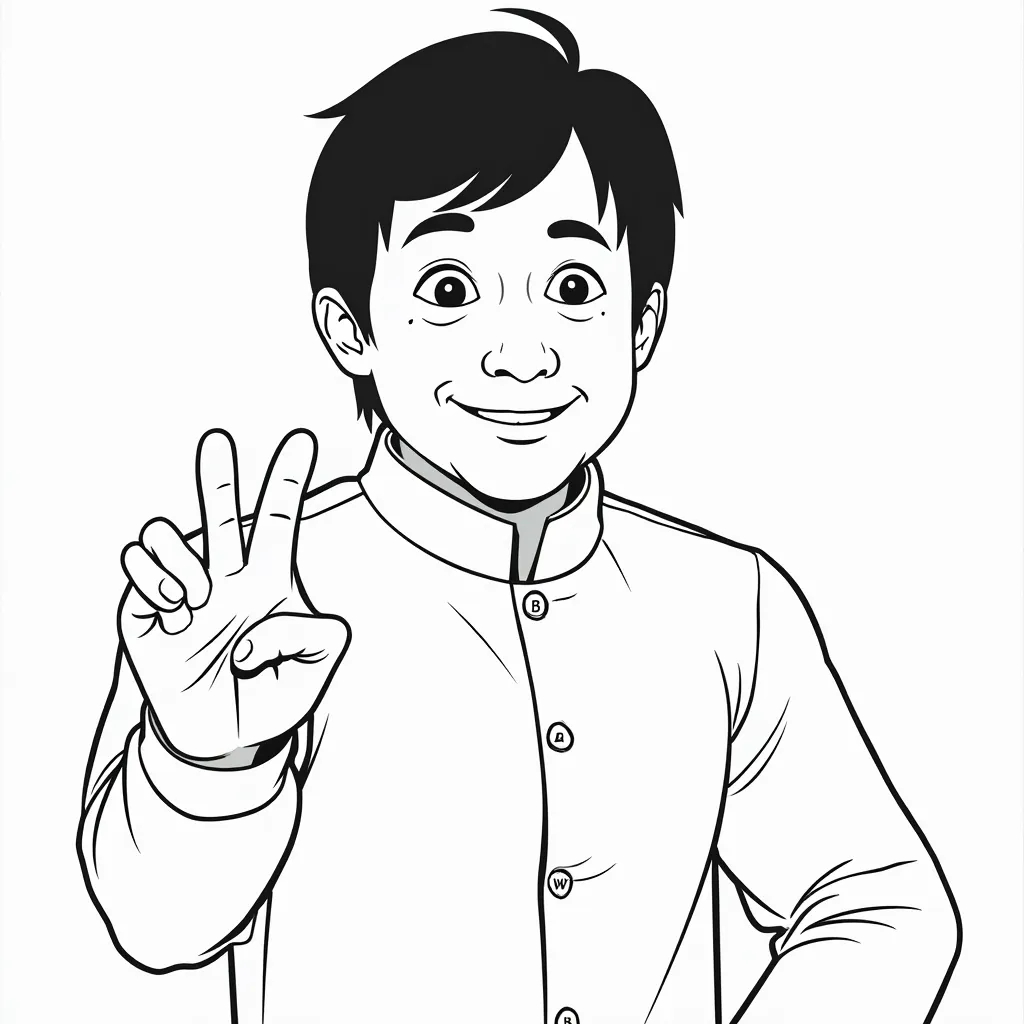 jackie chan coloring pages